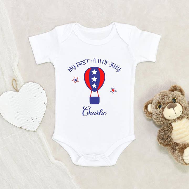 My First 4th Of July Boy Onesie for wholesale by NewBabyWishes