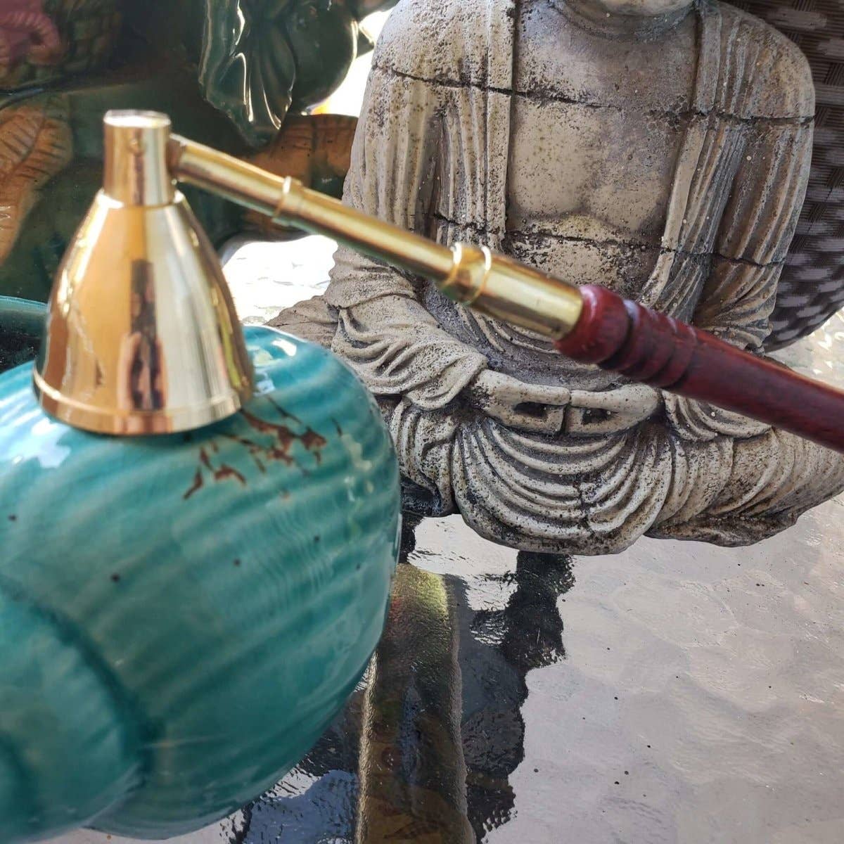 My Magic Place Shop - Wholesale Candle Snuffer - Wood and Brass Candle Snuffer Boho Decor  Vintage5