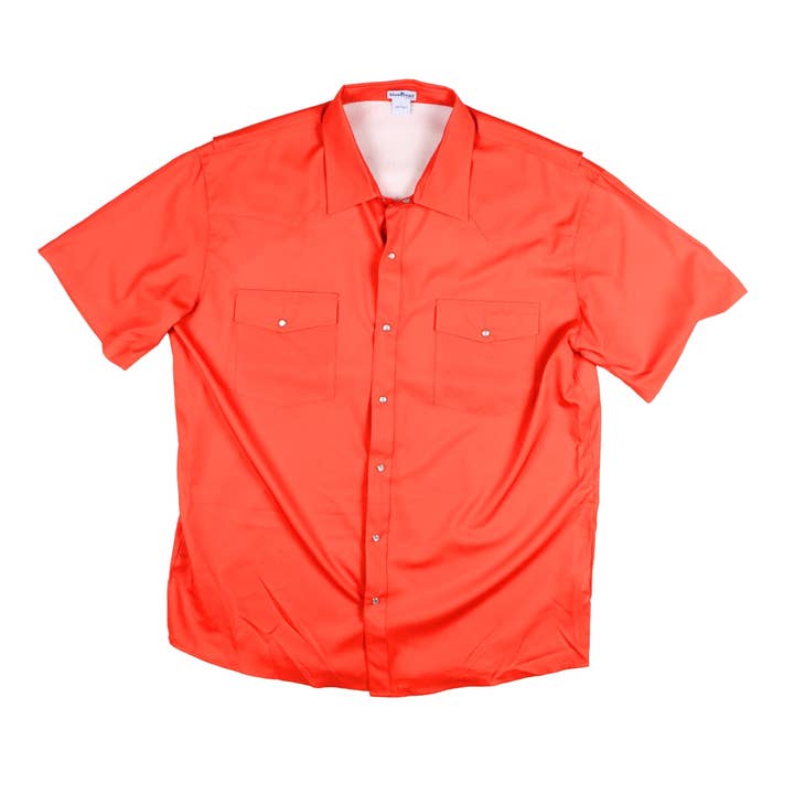 Men's - Gameday Red Pearl Snap Short Sleeve Shirt for wholesale by BlueQuail Clothing Co.