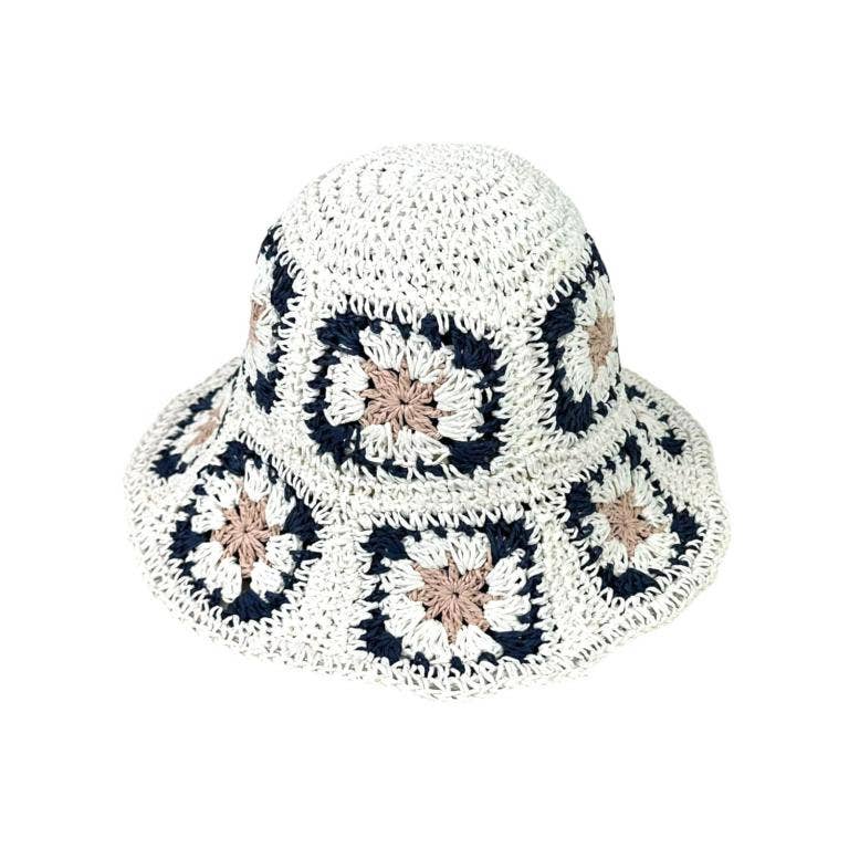 Chenson & Gorett - Wholesale Bucket Hat - Women's - Beautiful Women's Paper Hat with Flower Design for Summer25