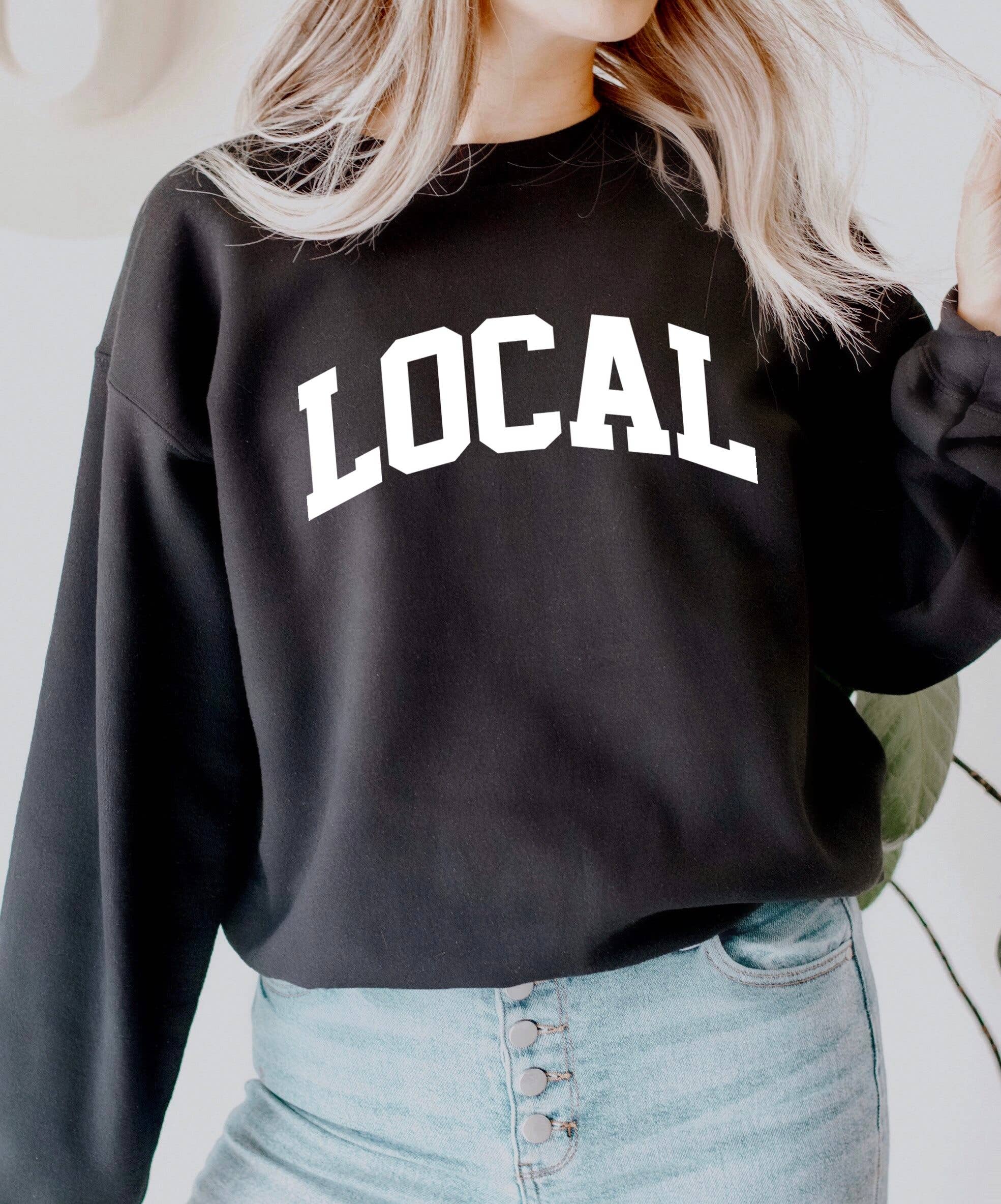 Amy Anne Apparel Inc - Wholesale Graphic Sweatshirt - Women's - Local College Block Crew Neck Sweatshirt1