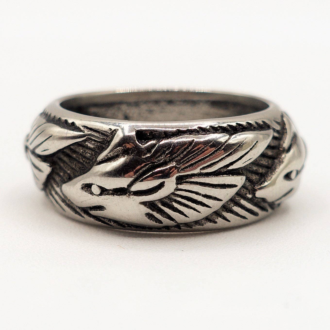 ANELLO maxi fede uomo inciso ACCIAIO for wholesale on Faire0