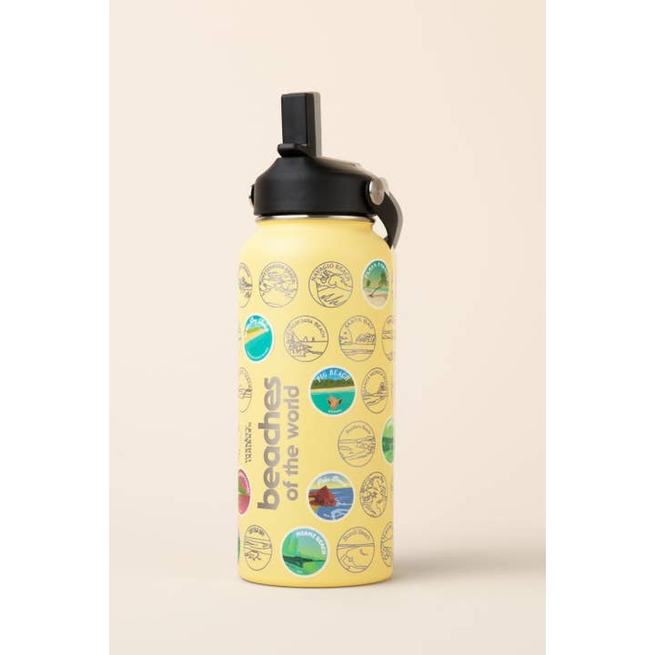 Wondery Outdoors - Wholesale Water Bottle - Best Beaches Bucket List Bottle 32oz