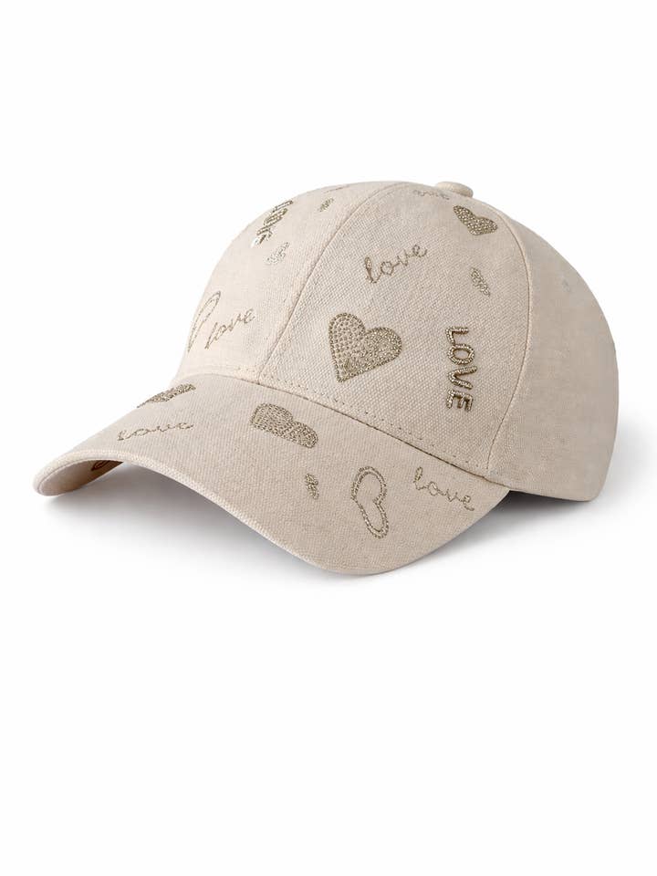 Love Heart Embroidered Hat FB for wholesale by Thomas & Co Wholesale
