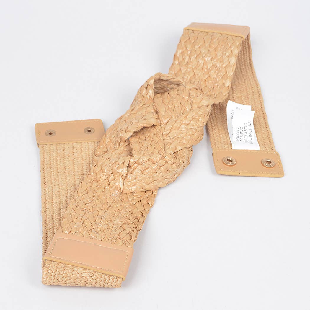 3AM BY H&D ACCESSORIES – Großhandel Gürtel – Damen – Elastischer geflochtener Strohgürtel4