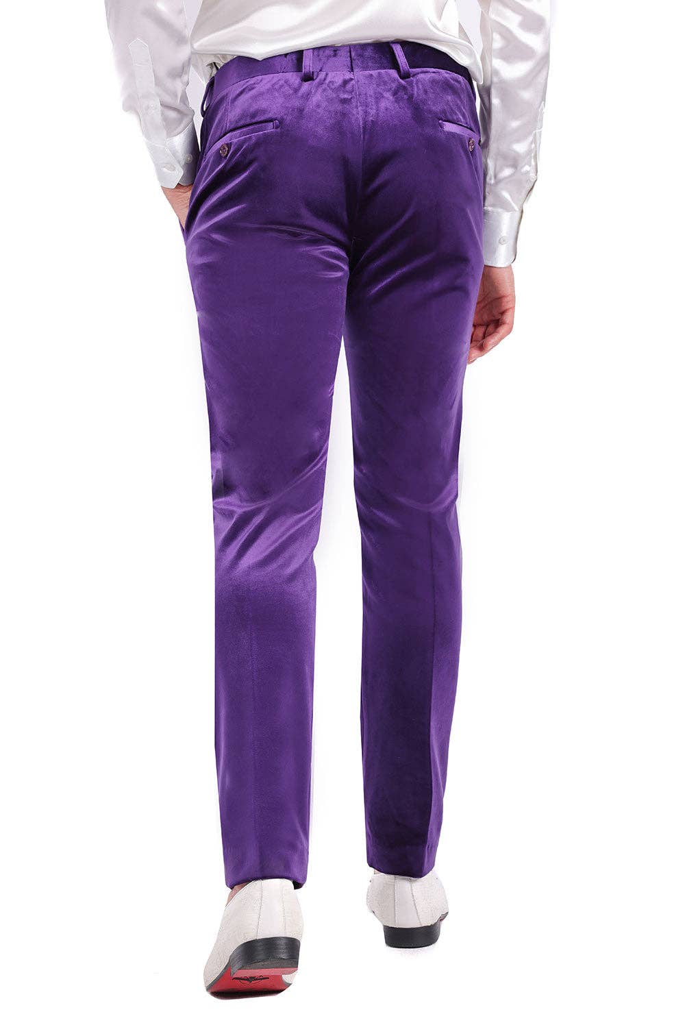 BARABAS - Wholesale Pants - Men's - Men's Velvet Shiny Chino Solid Color Dress Pants 3CP047