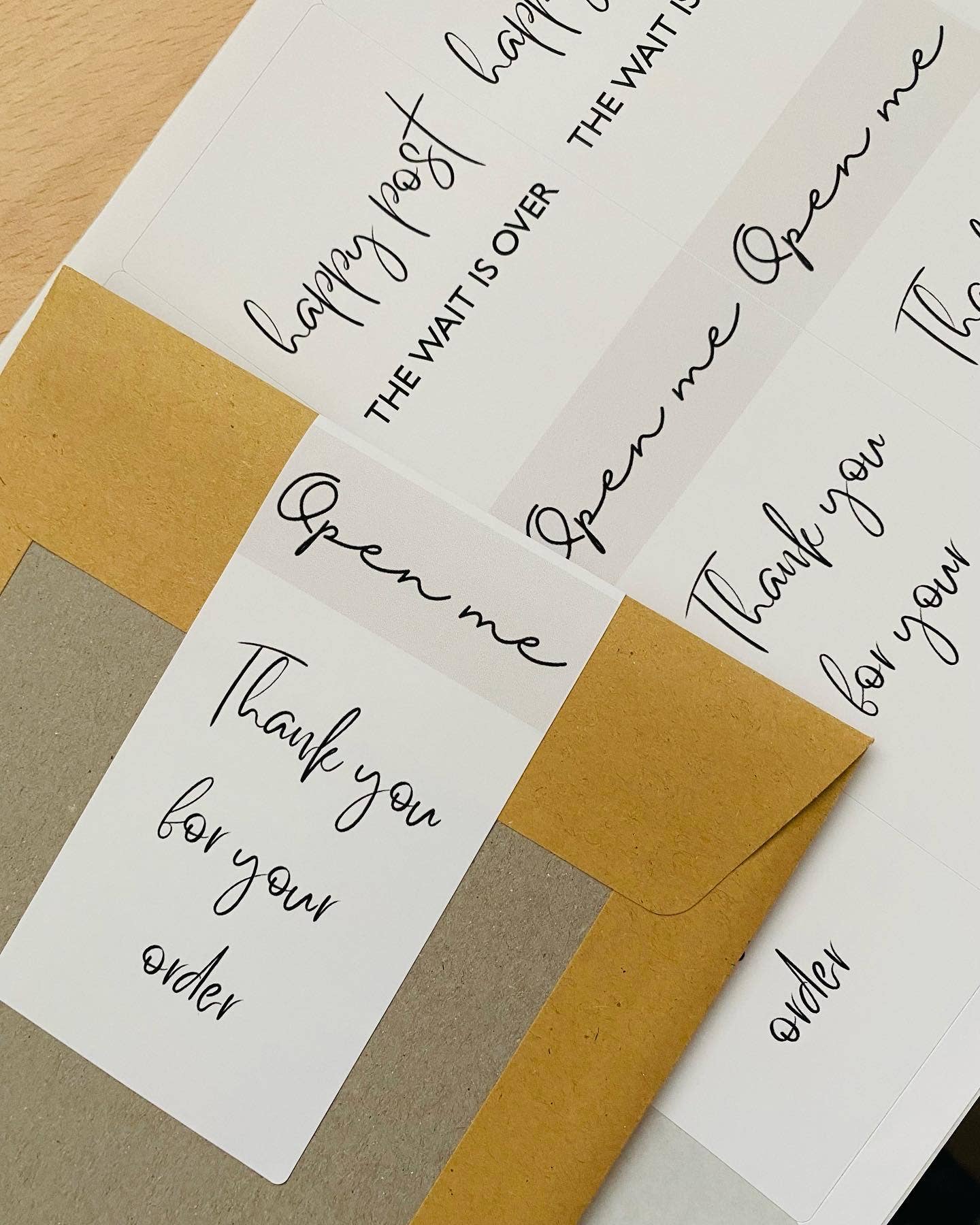 HMstationery – wholesale Sticker – Happy Mail, Logo Box seals, Thank you for your order3