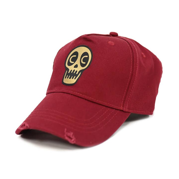 CAPSHAPE BURGUNDY SKULL for wholesale by Capshape California