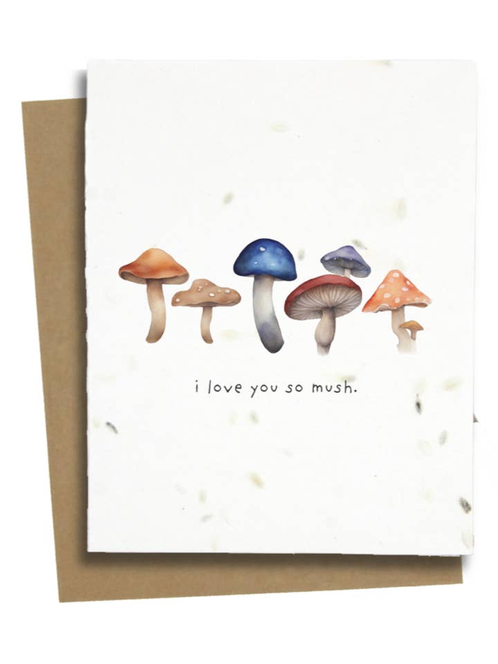 Mushroom Birthday Card for wholesale by Greet n' Grow Plantable Cards