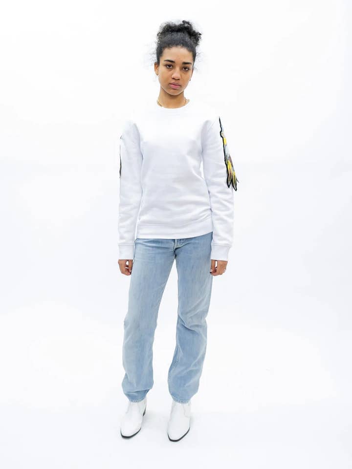 RAG373W WHITE PARROT SWEATSHIRT for wholesale by Ragyard