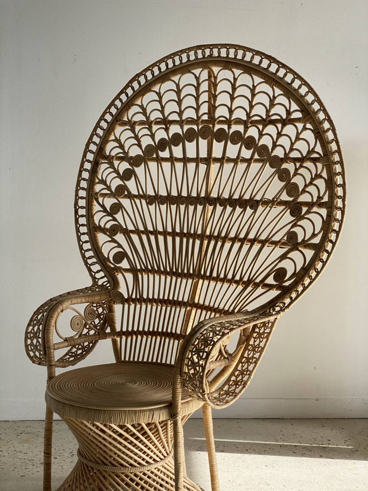 Office Objets - Wholesale Chair - Emmanuelle armchair in rattan with peacock patterns3