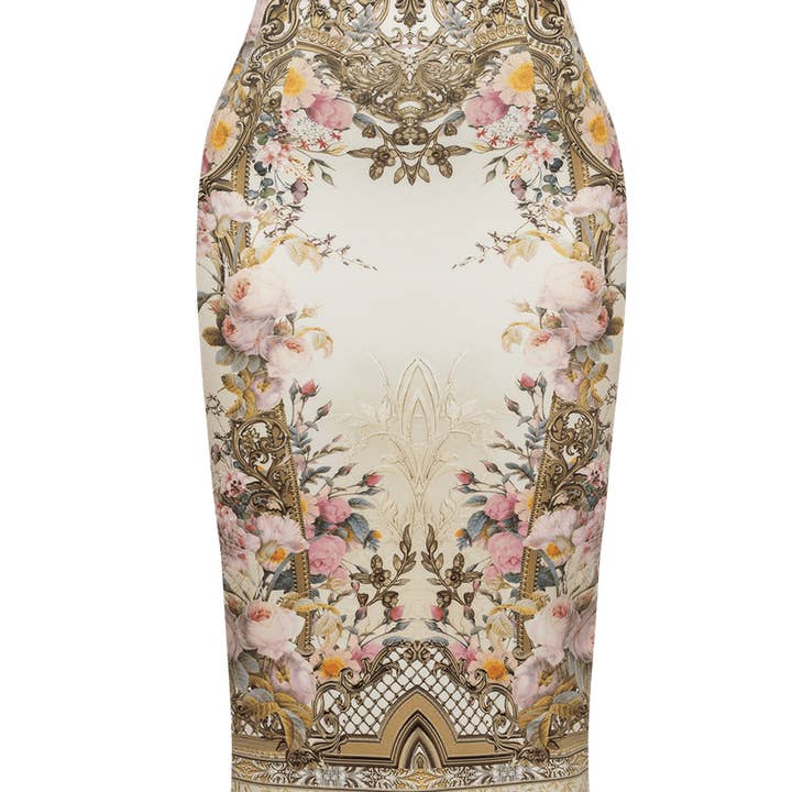 PENCIL SKIRT - BAROQUE FLOWERS for wholesale by Fashion Roots