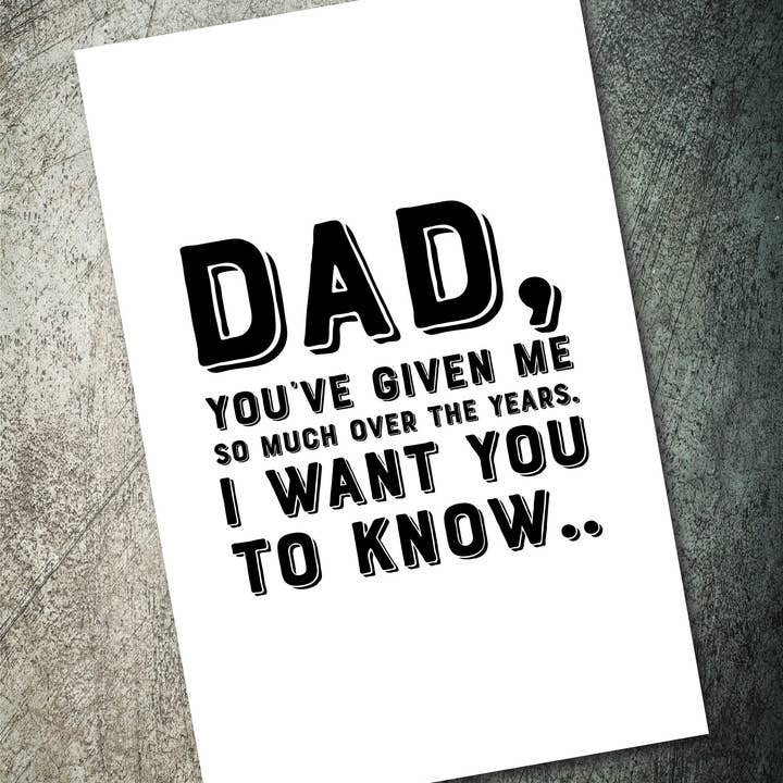 Ich bin es total wert / Digitale oder per Post versendete Vatertagskarte für den Großhandel von S&Y Brand Paper co.