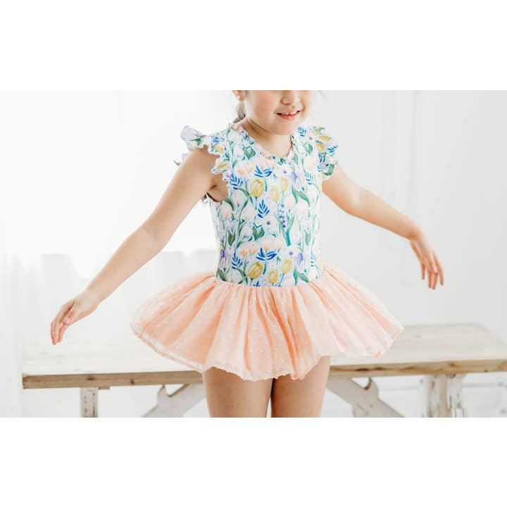 Cheeky Plum - Wholesale Leotard - Kids - Farrah Leotard - Twinkle Tulips
