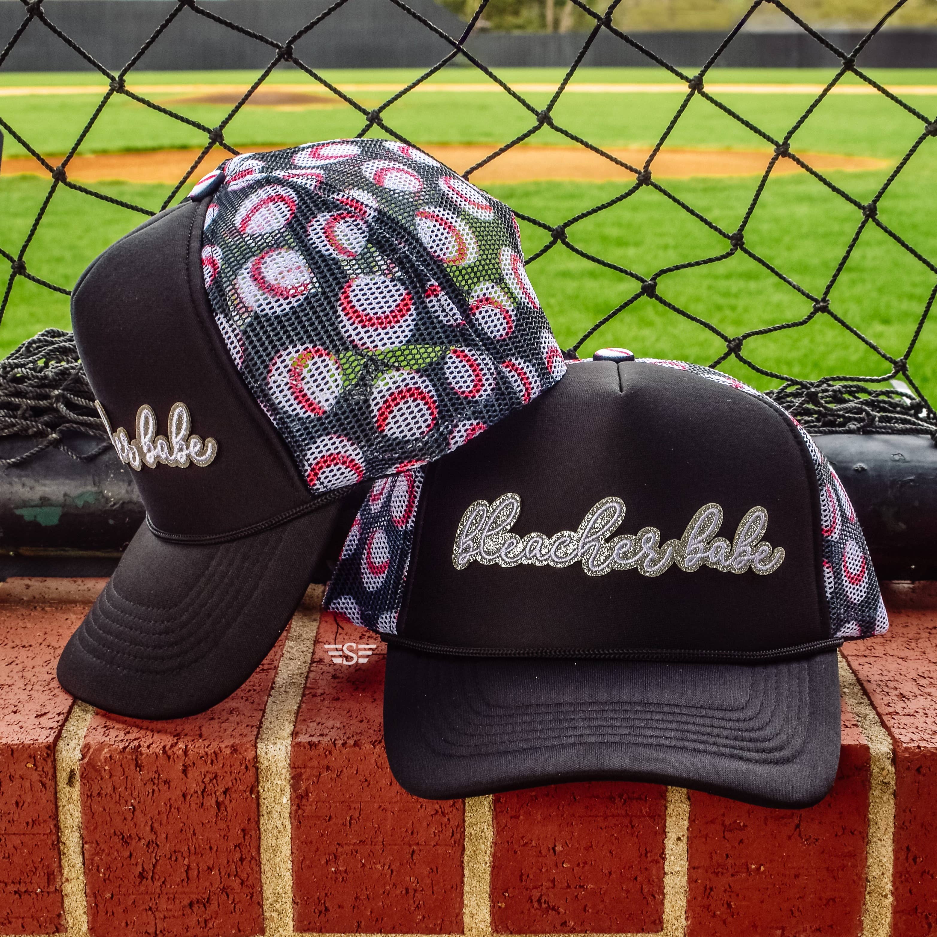 Flying S Company - Wholesale Baseball Cap - Women's - Bleacher Babe Printed Mesh Sport Trucker Cap0