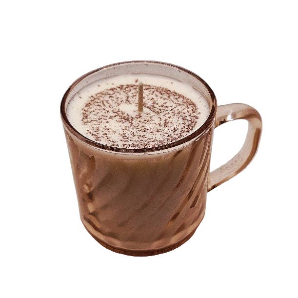 Candela in cera di soia in tazza da caffè francese Arcoroc per la vendita all'ingrosso da parte di Beloved Bijou Adornments and Apothecary