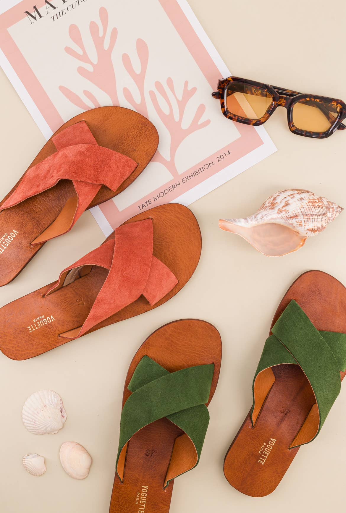 Voguette Paris - Wholesale Sandals - Women's - JULIAN GREEN AGAVE SANDALS5