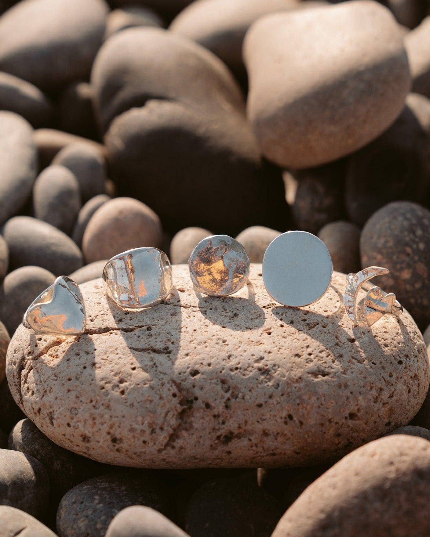 Dea Dia – wholesale Cocktail/Statement Ring – Silver Lunar Månring3