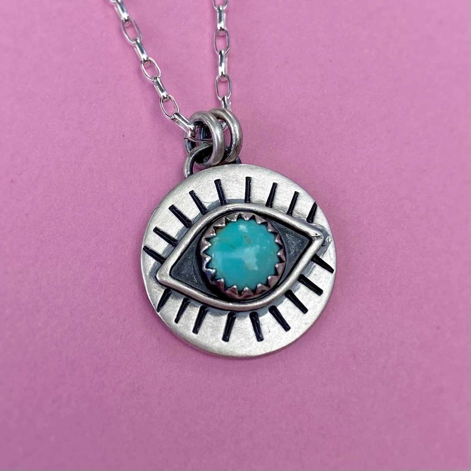 Blue and Blue - Wholesale Pendant/Charm Necklace - Eyeball Necklace - Turquoise3