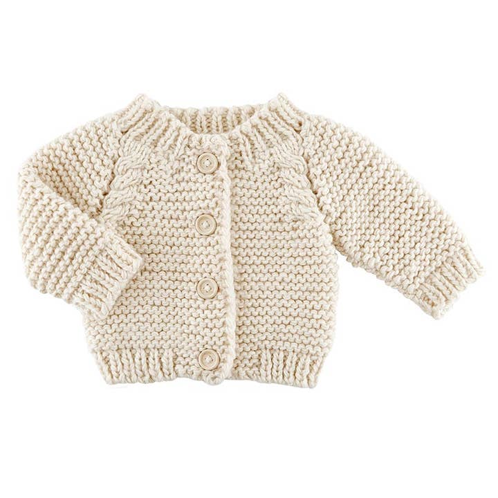 Stephan Baby by Creative Brands - Wholesale Knit Sweater - Baby - Cozy Knit Sweater - Round Buttons 0-6 Mo