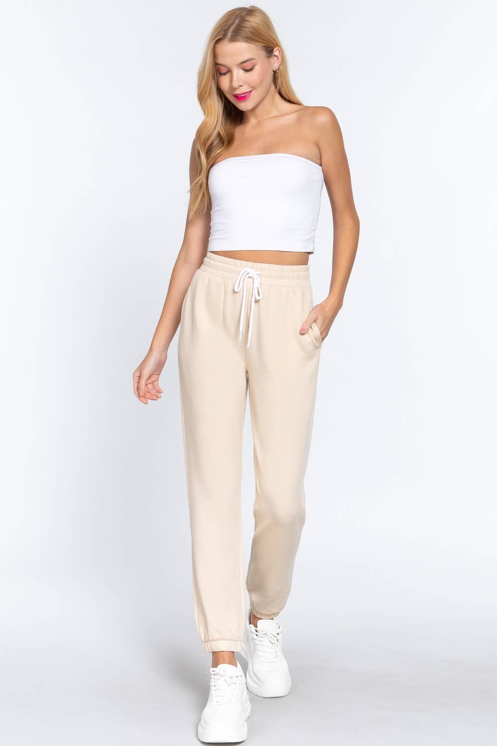 Active Basic | Active USA - Wholesale Athletic Sweatpants/Joggers - Women's - French Terry Fleece Long Jogger Pants8