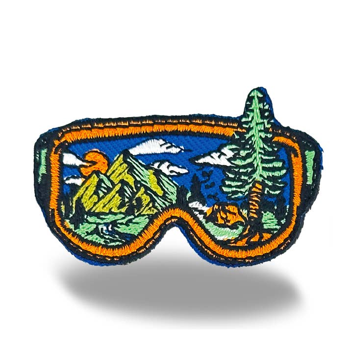 Emblema de Bordado Termocolante Mountain View Goggles por atacado de Northern Icons Creations INC