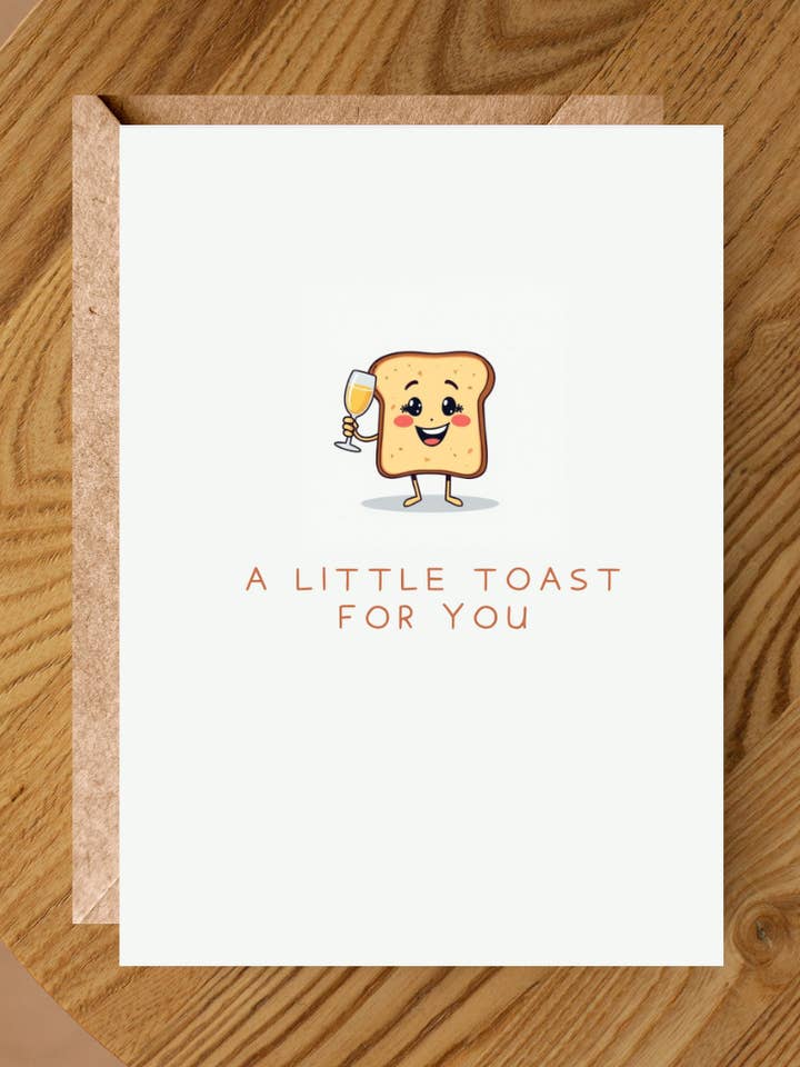 A LITTLE TOAST FOR YOU CARD for wholesale by Bayside Treasures