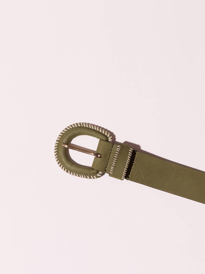 OLIVGRÜNER WILDLEDERGÜRTEL GALA für den Großhandel von Maradji