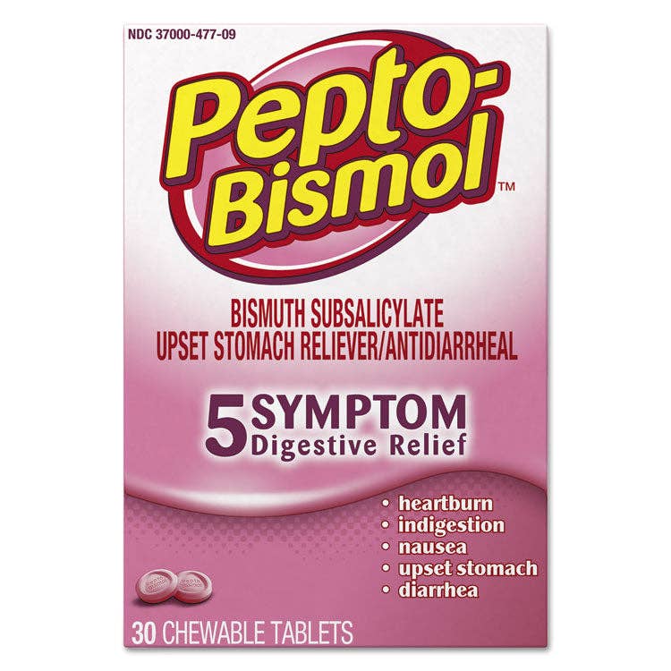 Everyday Supply Co - Wholesale Oral Supplement/Vitamin - Pepto-Bismol - Chewable Tablets, Original Flavor, 30/Box0