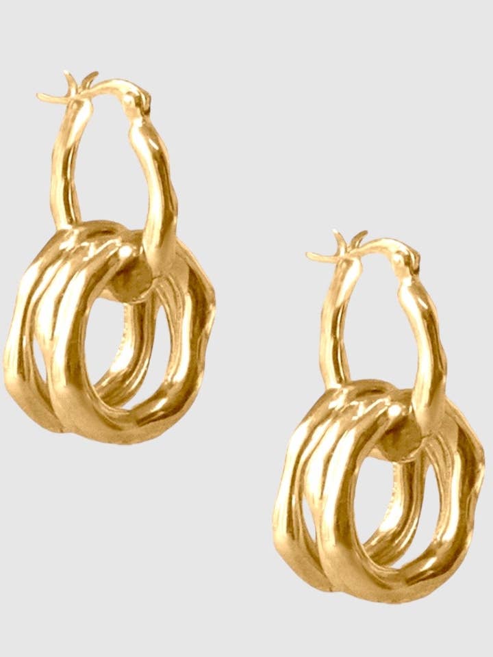 Boucle d'oreille Trio Lien Étang Convertible pour la vente par Nashira Arnó Studio