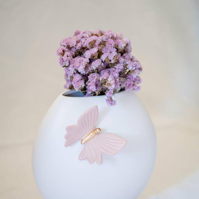 CerAmor Cerâmica - Wholesale Decorative Jar - Butterfly Jar with flowers0
