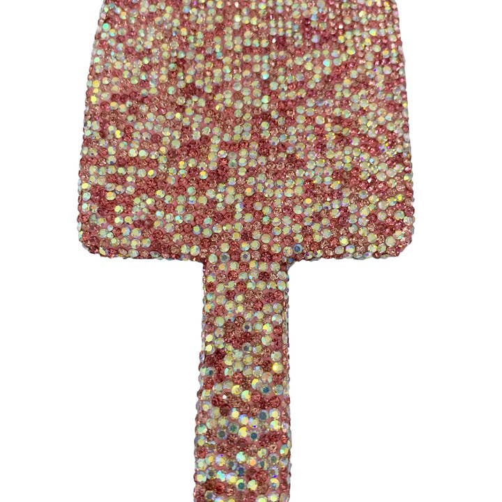 Ole - Wholesale Compact mirror - Square Ceramic Rhinestone Hand Mirror M043020