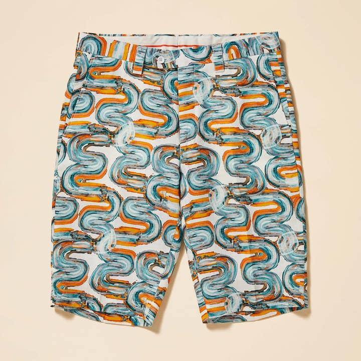 Optic Wave Linne Shorts för wholesale av Inserch