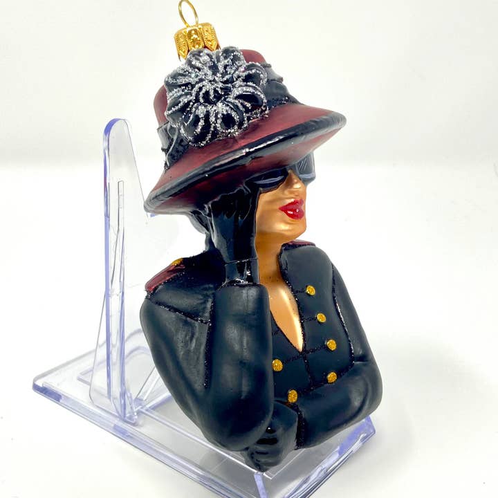 Kenzies of London - Wholesale Ornament - Fashion Icon (BK) Holiday Polish Glass Christmas Ornament