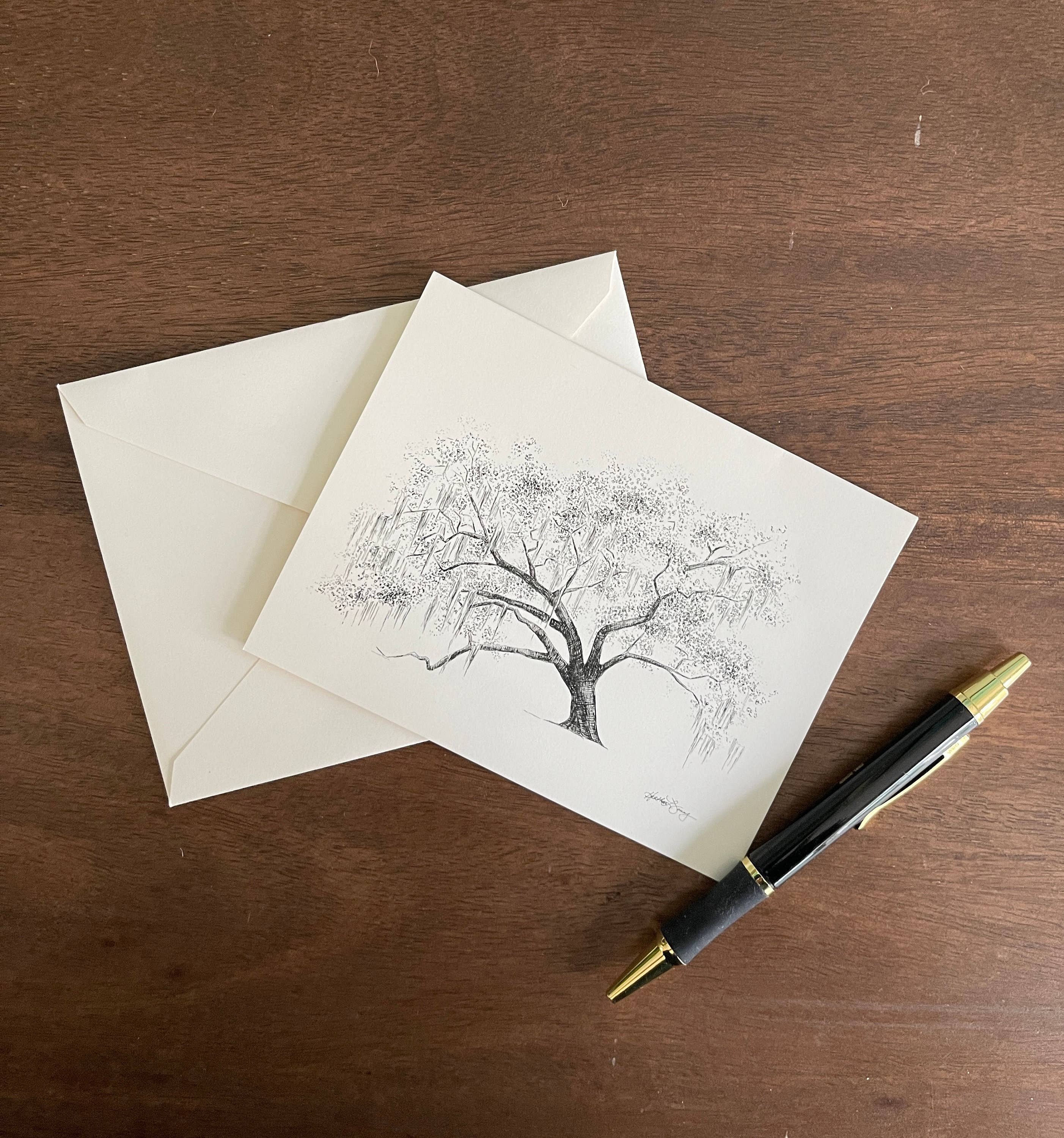 Fly Young Studio - Wholesale Stationery/Notecard Set - Oak Notes Boxed Stationery Set of 84