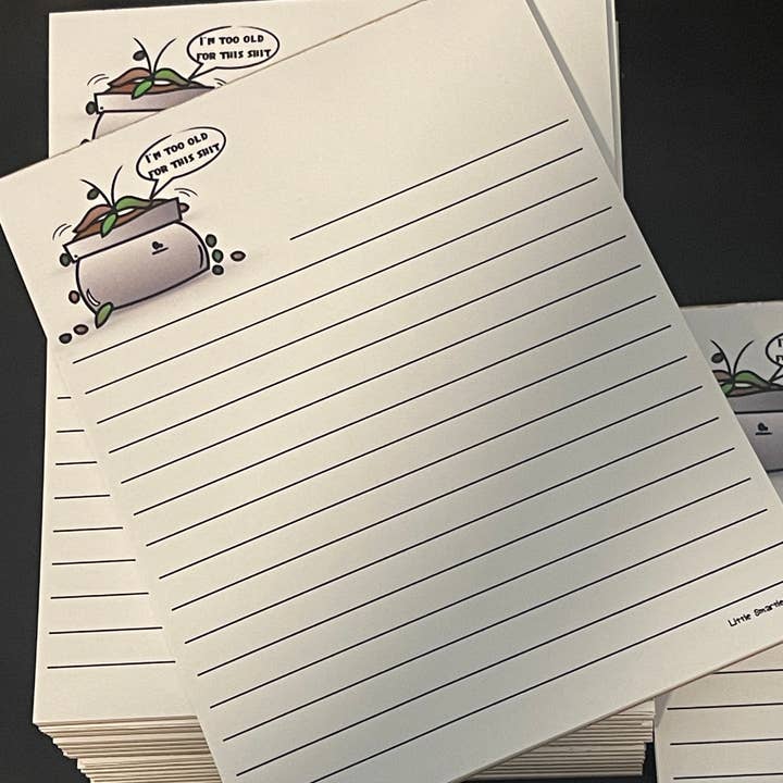 Notizblock - Ich bin zu alt für diesen Mist Succulent für den Großhandel von Little Smarties YYC