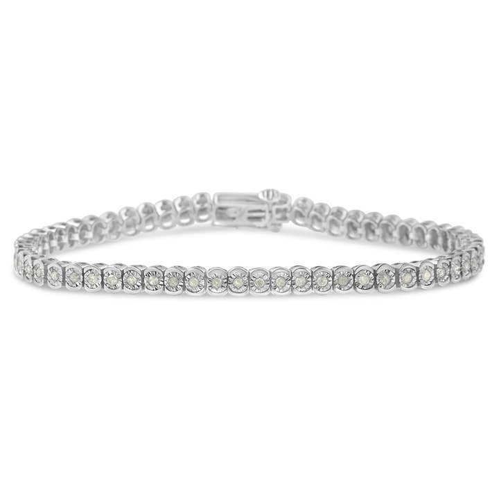 Sterling sølv 1ct Tdw diamant Tennis armbånd for engroshandel hos Infinite Jewels