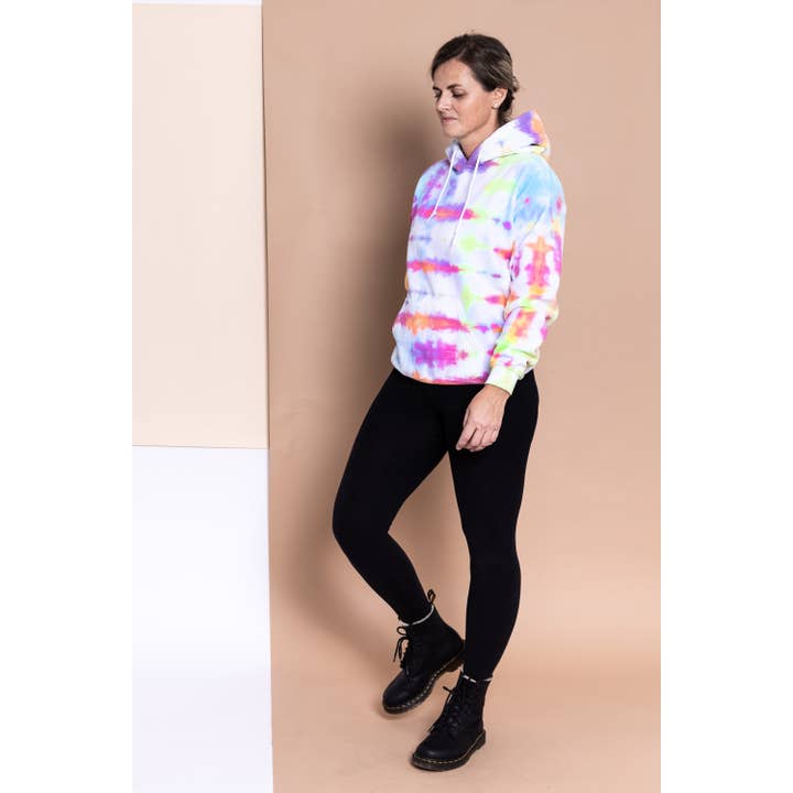 TJ Indigo Clothing Co. - Wholesale Hoodie - Unisex - Unisex Hand Dyed Rainbow Tie Dye Hoodie
