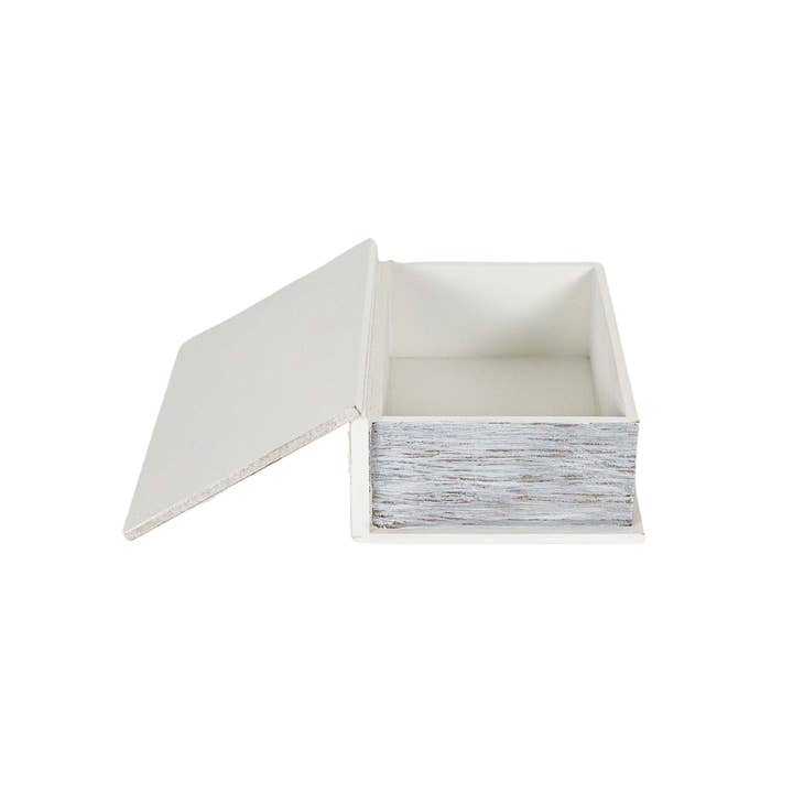 Foreside Home & Garden - Wholesale Recipe Box - Family Recipes Storage Book White Fabric