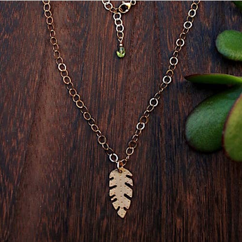 Brass Banana Pendant Necklace for wholesale by K Elizabeth Jewelry