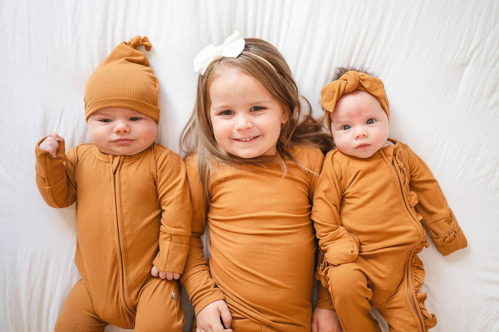 Harp Angel Boutique - Wholesale Jumpsuit - Baby - Ruffle Zipper One Piece - Caramel Ribbed5
