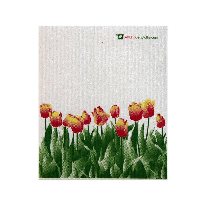 SWEDEdishcloths - Wholesale Dishcloth - Swedish Dishcloth Orange Tulips