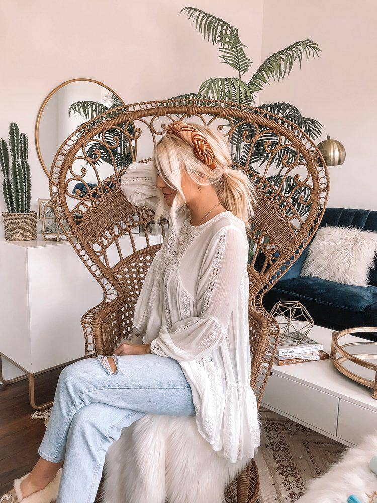 Iris Atelier - Wholesale Haarband - Dames - Gevlochten fluwelen hoofdband - grotere versie14