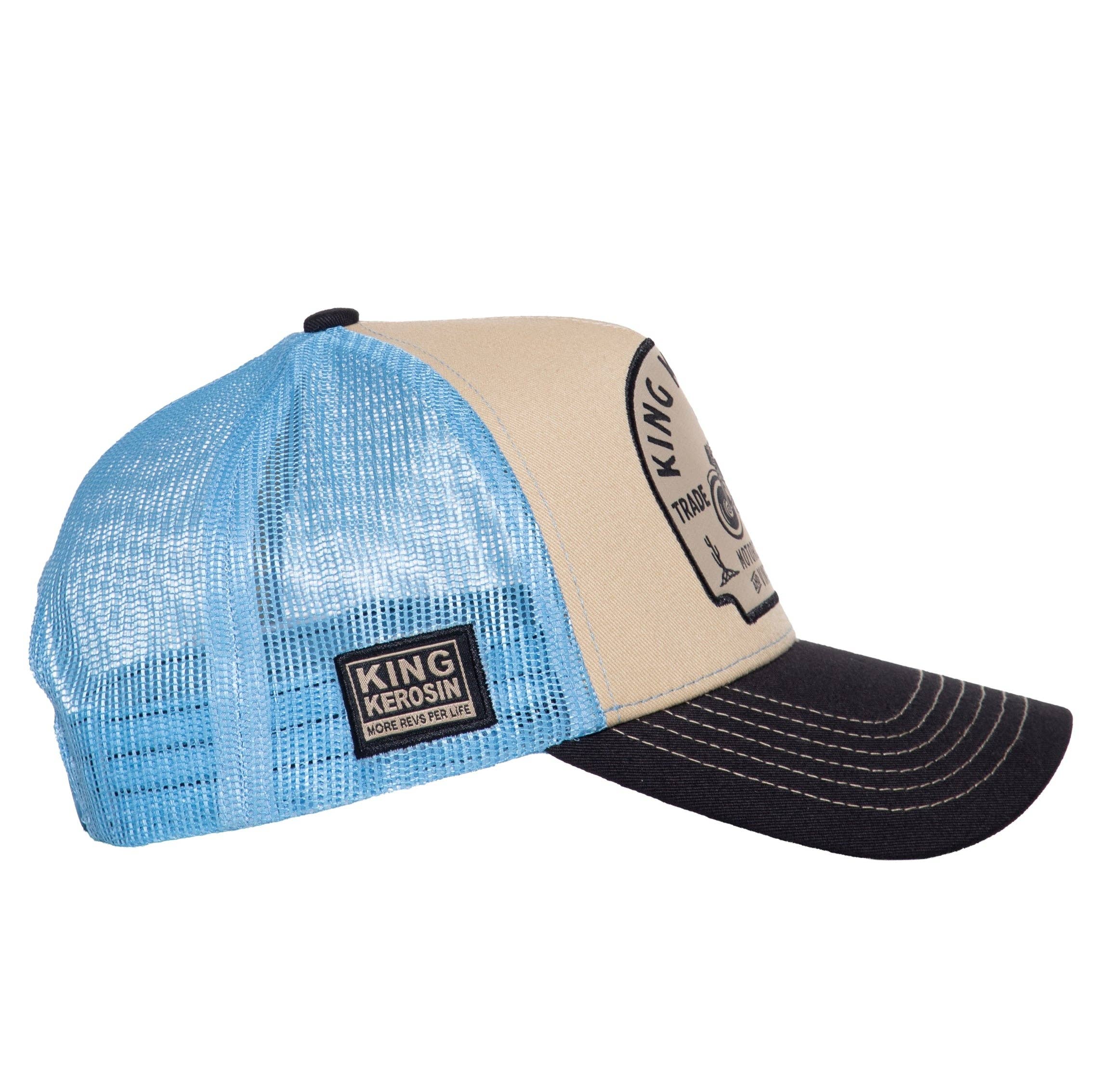 beige Trucker Cap "Motorcycle Part and Vintage Clothes" for wholesale on Faire2