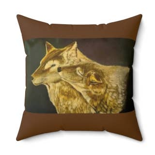 Warm Gesture - Throw Pillow 18" x 18" for wholesale by Leah Smith Art