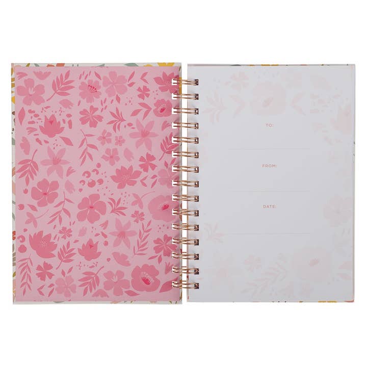 Christian Art Gifts - Wholesale Journal/Diary - Journal Wirebound Peach Floral World's Greatest Mom2
