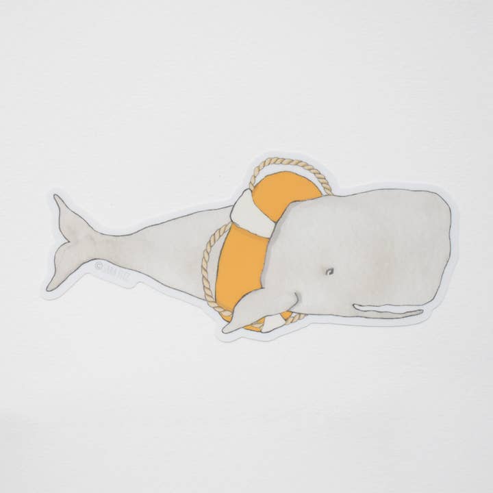 Whale Sticker for wholesale by Sara Fitz