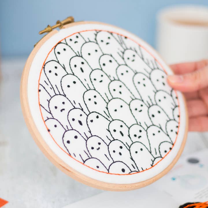 Ghosts Spooky Halloween Embroidery Pattern Fabric Pack for wholesale by Oh Sew Bootiful