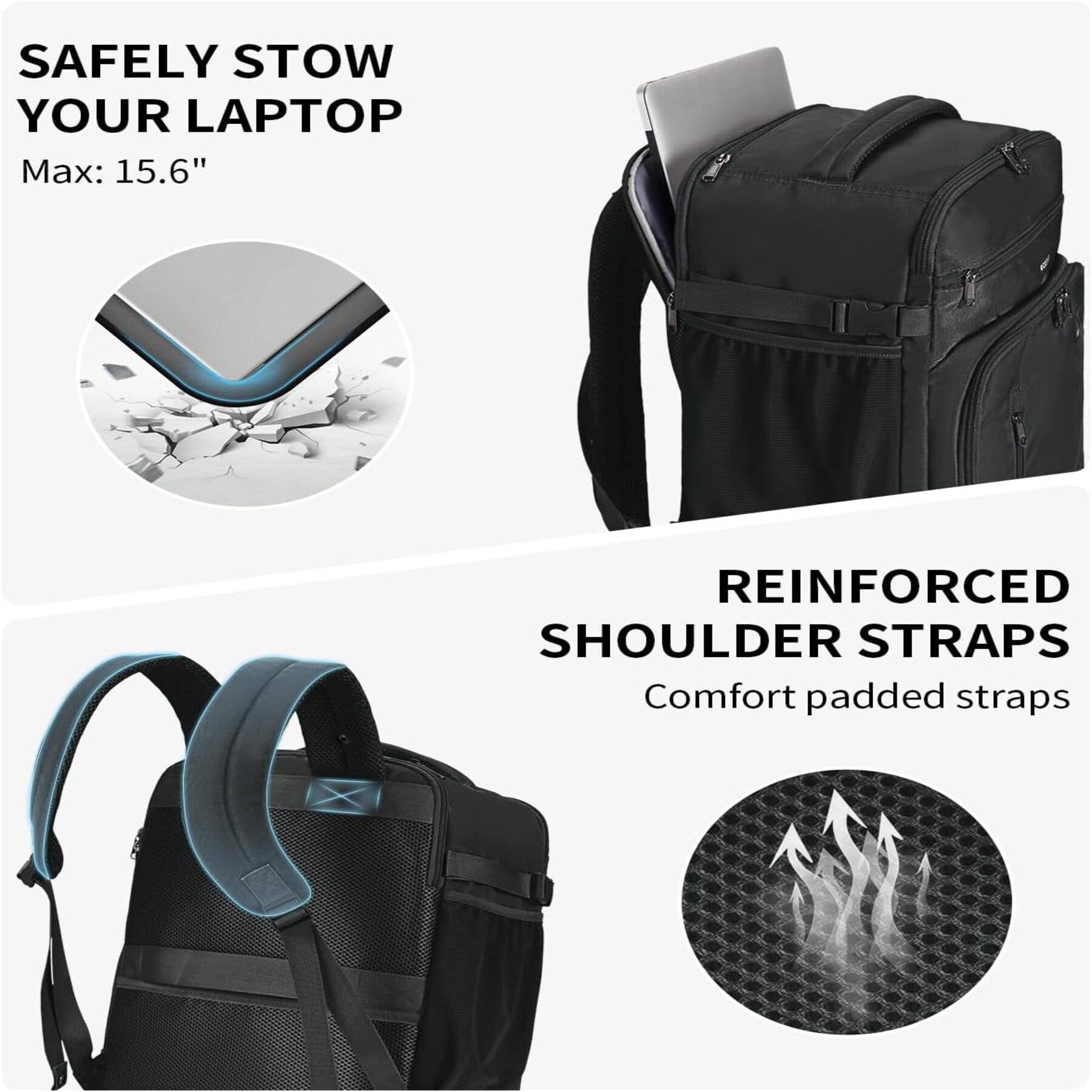 wandf - Wholesale Backpack – Unisex - ECOHUB 30L Flight-Approved Backpack USB Charging Port Bags6