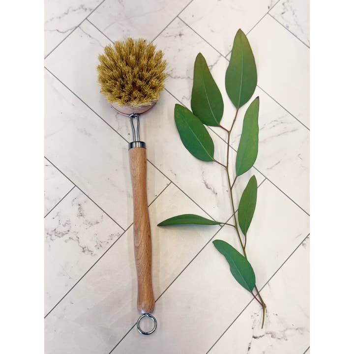 Mamas Handmade Sudsy Soaps - Wholesale Cleaning Brush - Long Handle Sisal Dish Brush with Replaceable Head